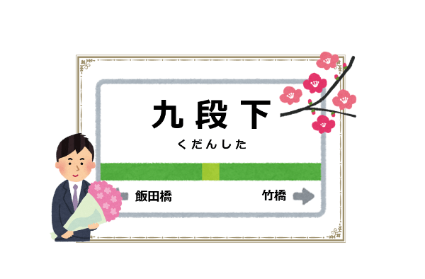 九段下駅周辺の花屋を紹介する記事のアイキャッチ画像