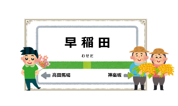 早稲田駅周辺の花屋を紹介する記事のアイキャッチ画像