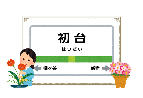 初台駅周辺の花屋を紹介する記事のアイキャッチ画像